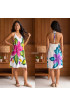 Hand Painted Rayon Halter Mini Dress Hand Painted Rayon Halter Mini Dress